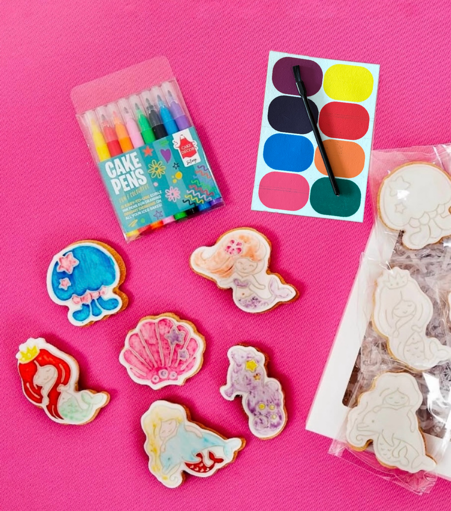Mermaid themed large cookie kit