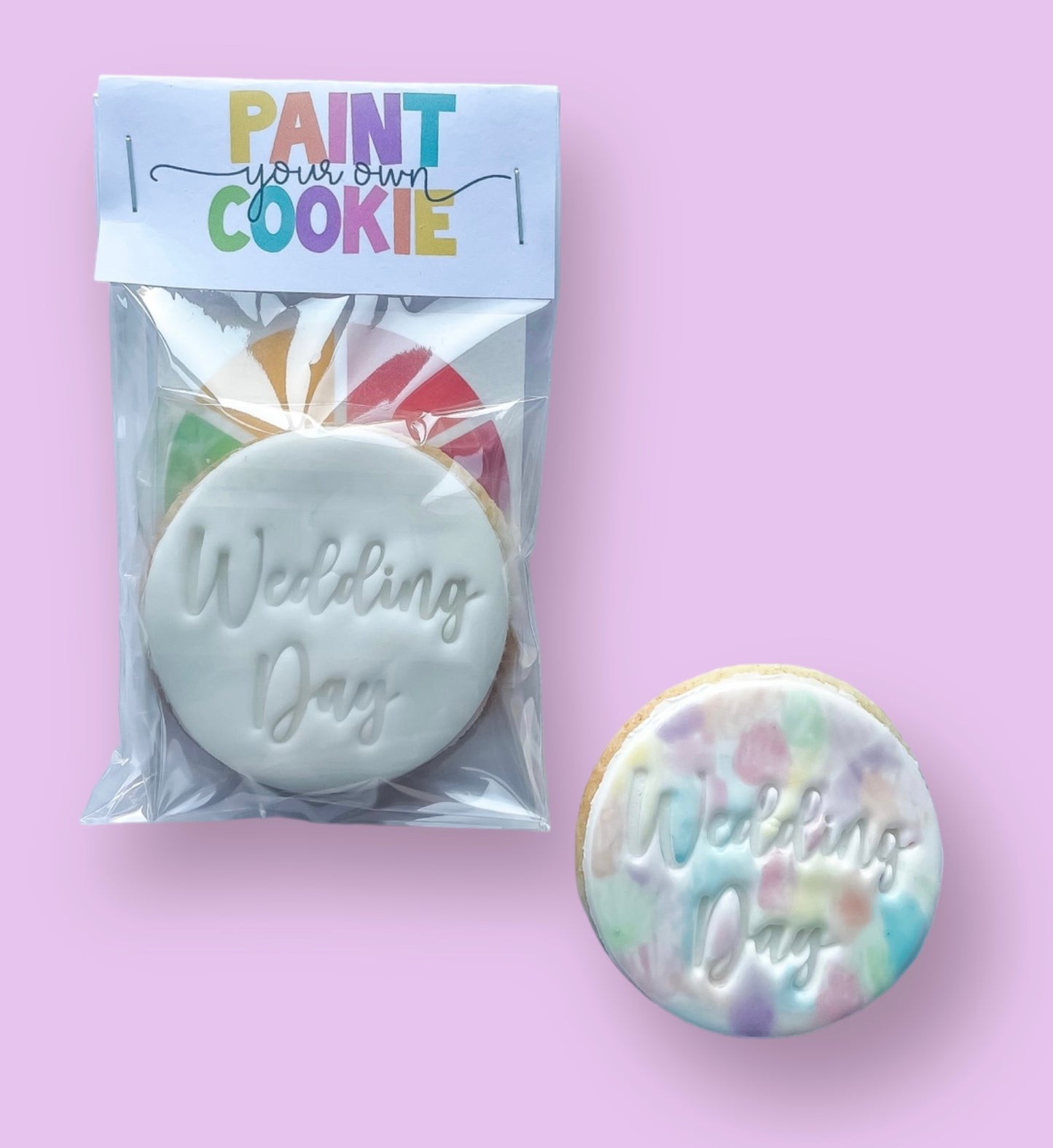 ‘Wedding Day’ paint your own cookie