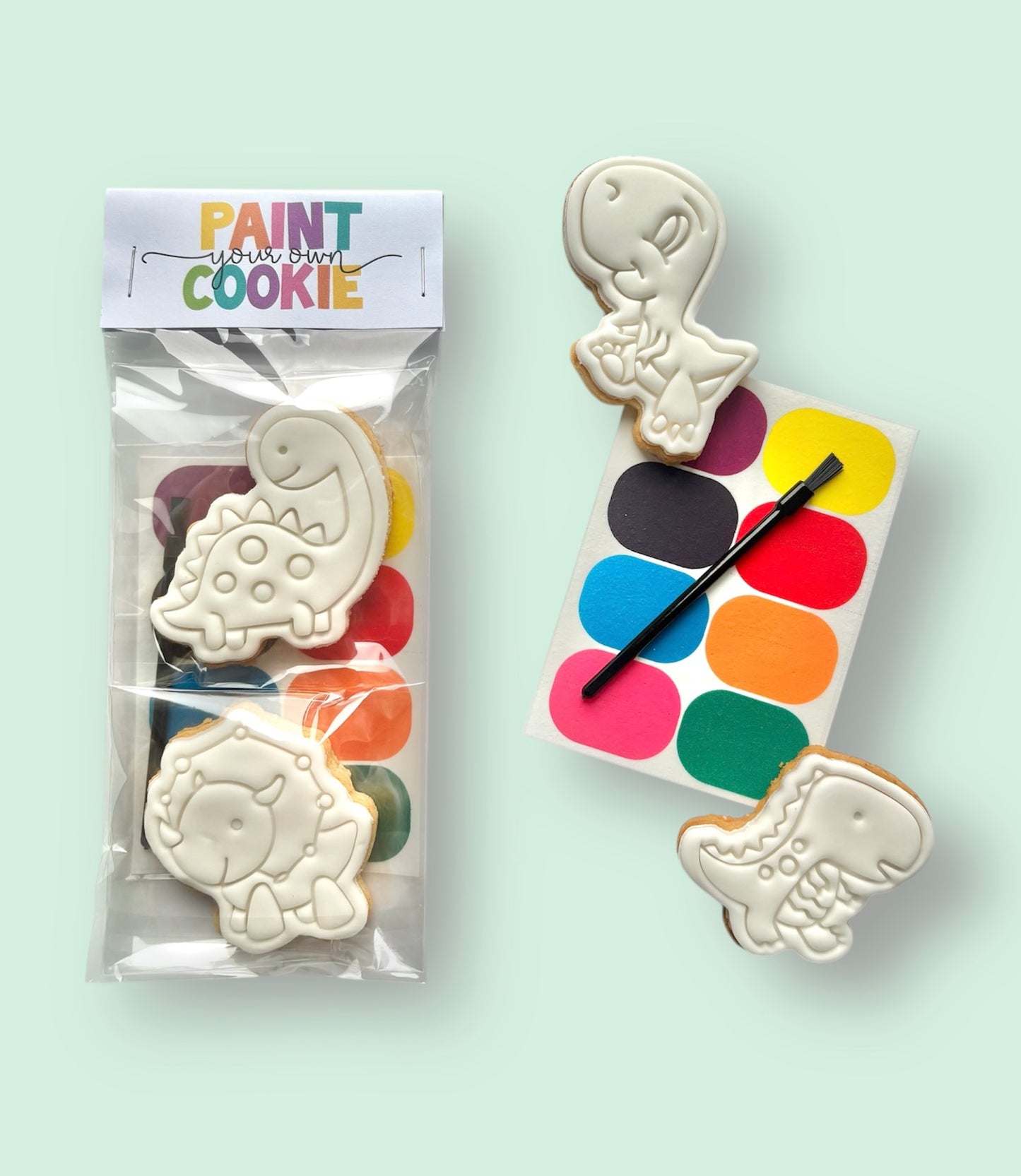 Dinosaur themed mini cookie kit