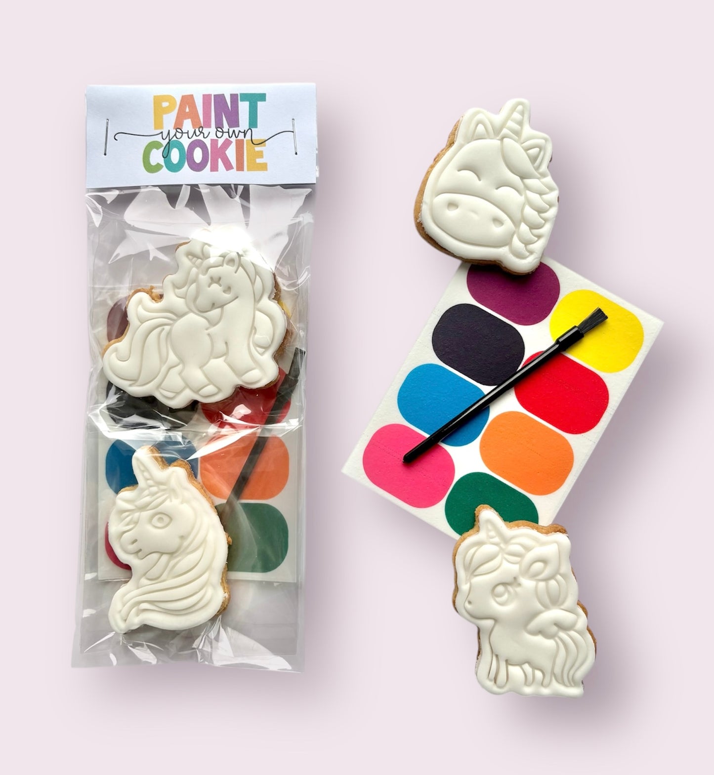 Unicorn themed mini cookie kit
