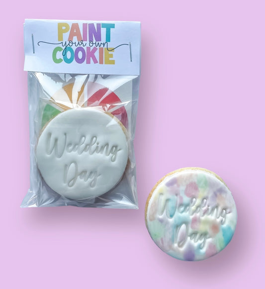 ‘Wedding Day’ paint your own cookie