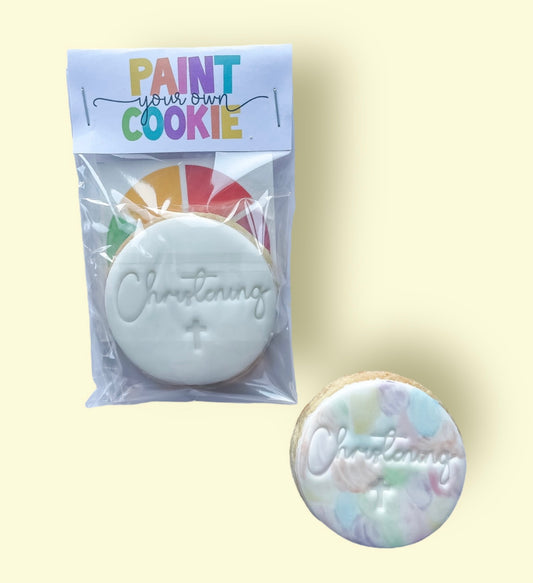 ‘Christening’ paint your own cookie