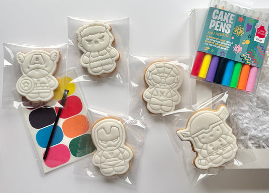 Superhero themed large cookie kit