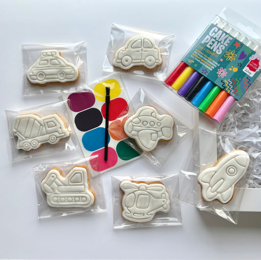 Vehicle themed large cookie kit